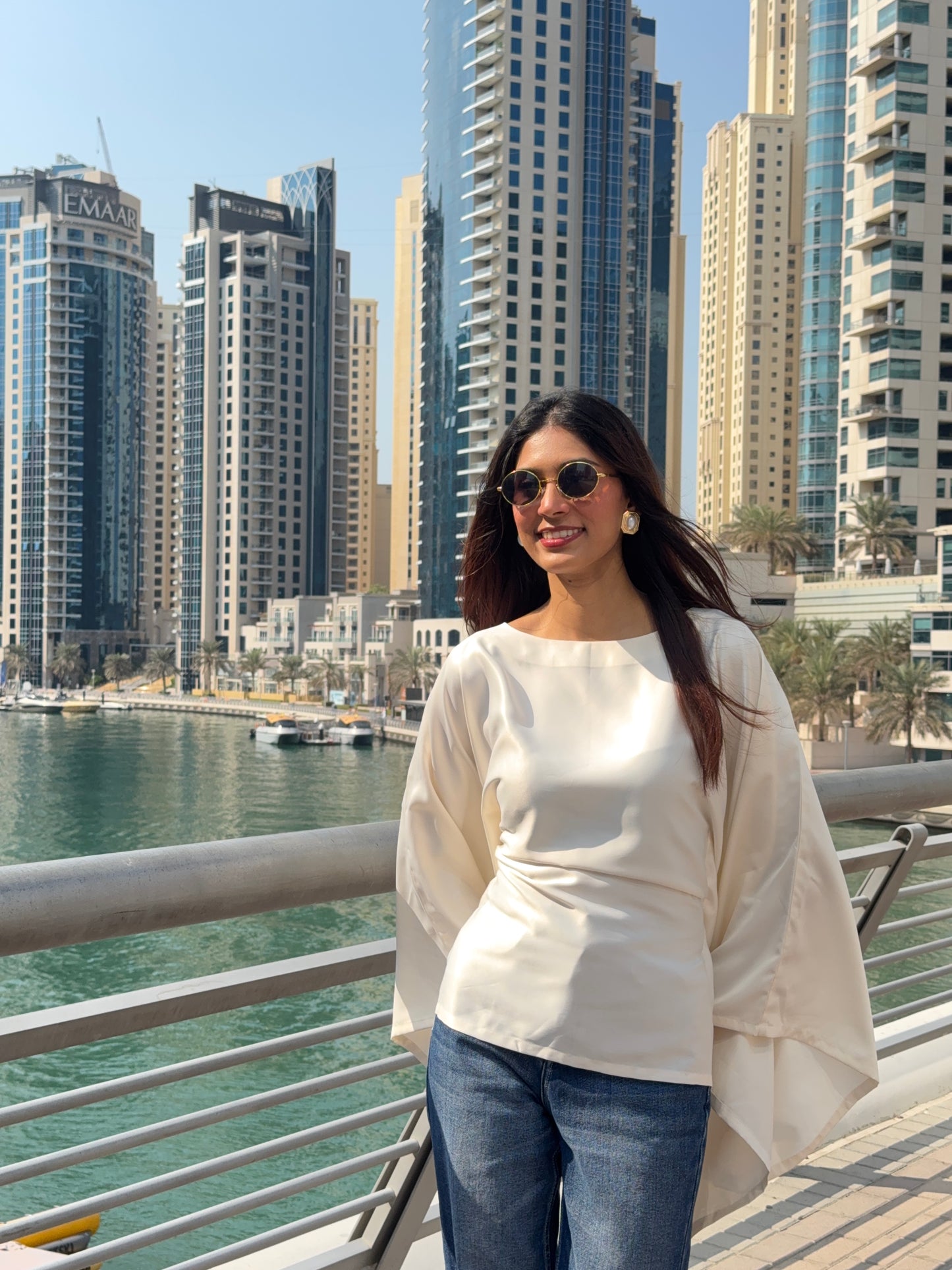 Butterfly Kaftan Top Off White 