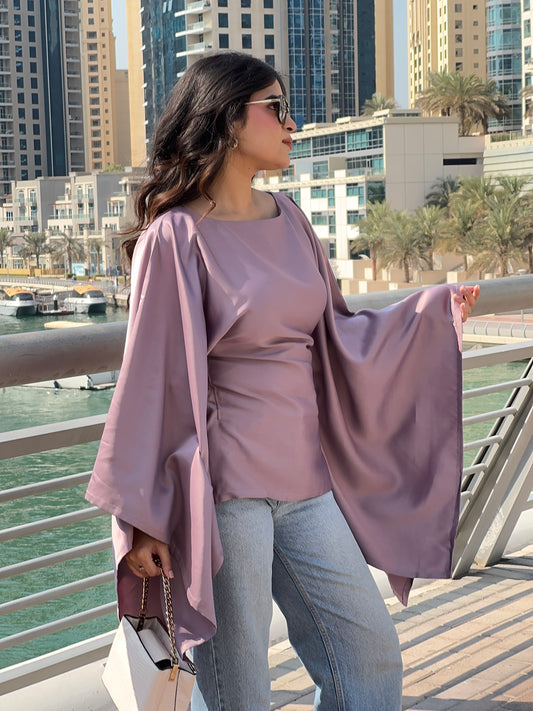 Butterfly Kaftan Top Purple Side

