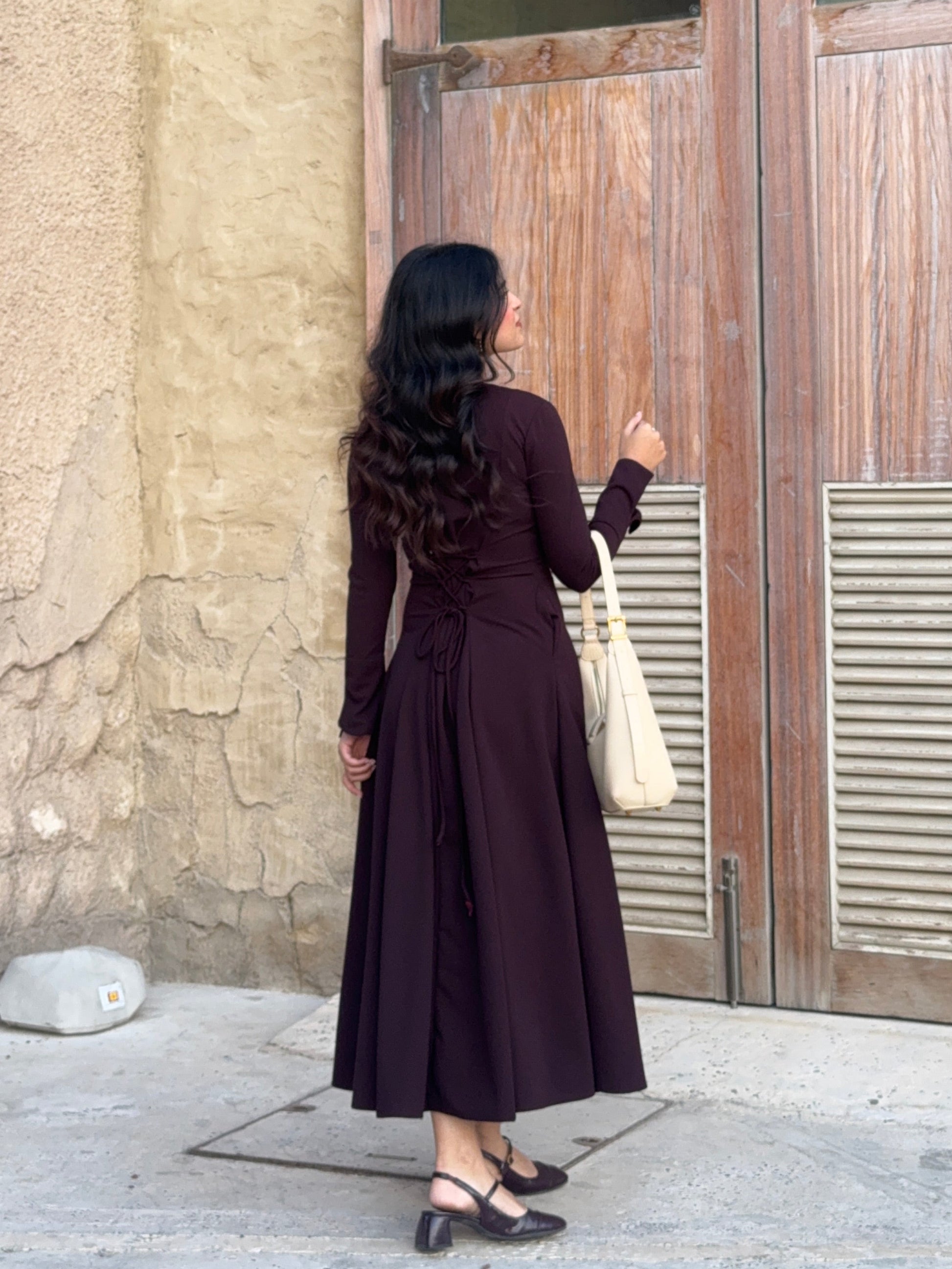 HUM10 - Button Down Maxi Dress Back