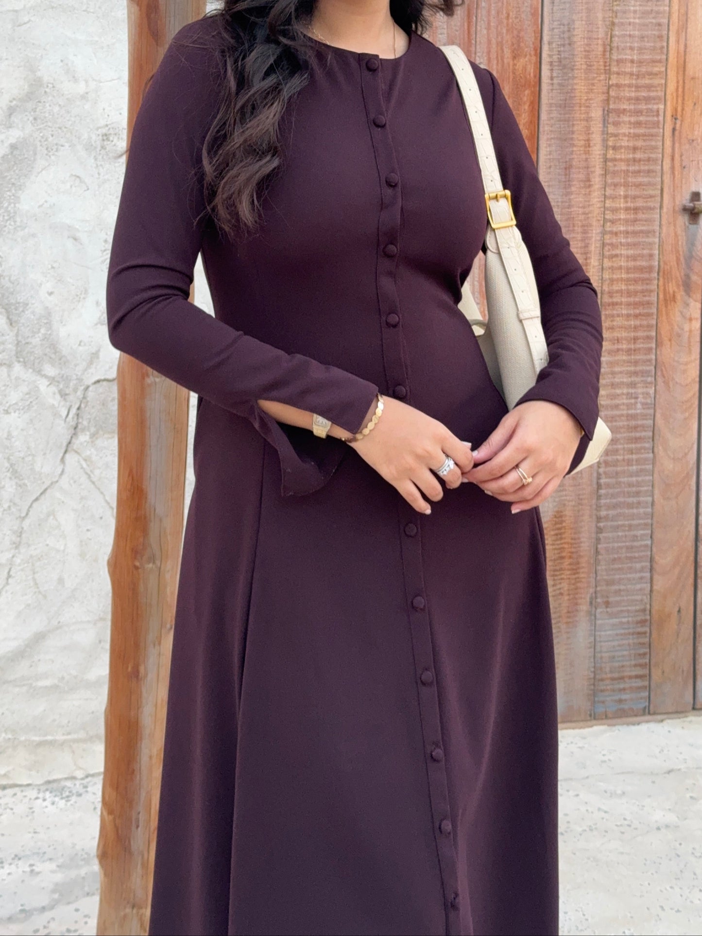 HUM10 - Button Down Maxi Dress Detail